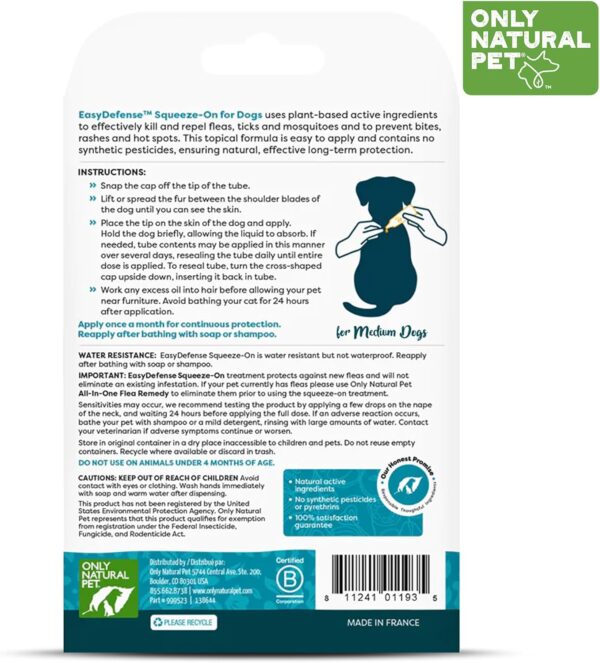 Only Natural Pet EasyDefense Flea & Tick Prevention for Dogs - Image 2