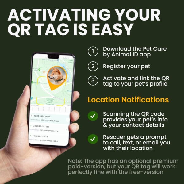 BronzeDog Rolled Leather Dog Collar with QR ID Tag - Image 5
