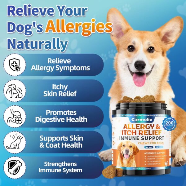 Carmelie Cat Flea and Tick Treatment + Dog Allergy Chews - Image 3