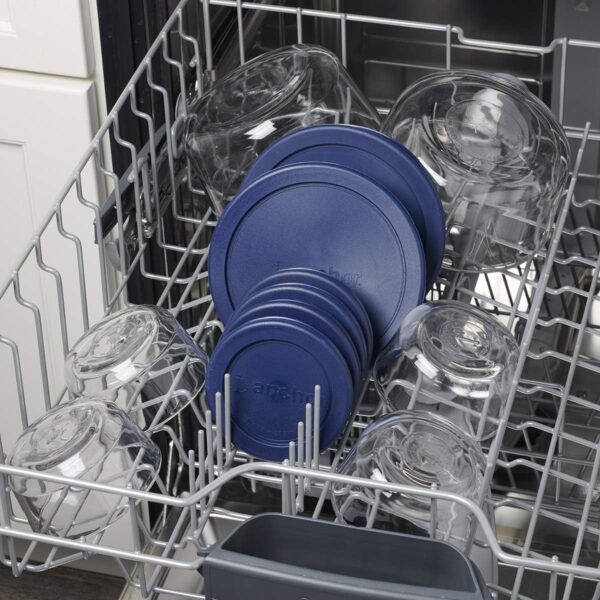 Anchor Hocking 12‑Piece Glass Storage Set with Navy SnugFit Lids - Image 6