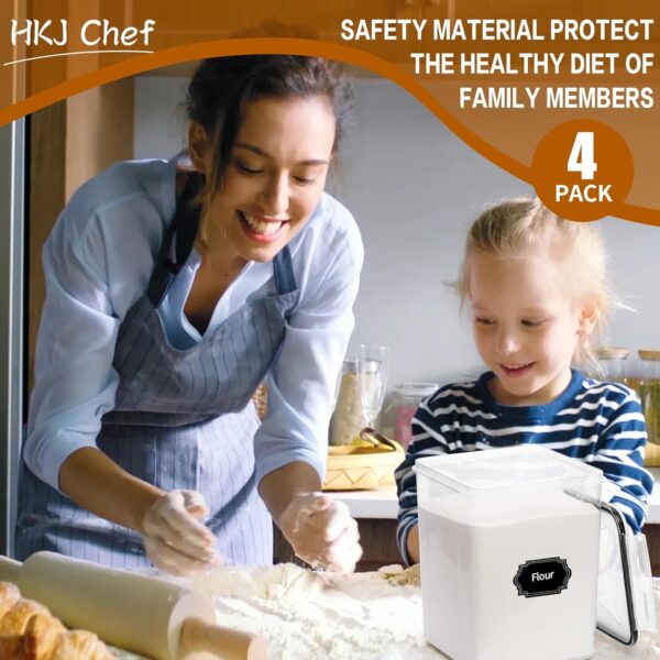 4‑Pack 5.2L Airtight BPA‑Free Pantry Containers with Labels & Marker - Image 7