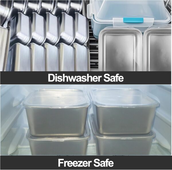 Palksky Stainless Steel Food Containers 10‑Piece 20 oz Set - Image 4