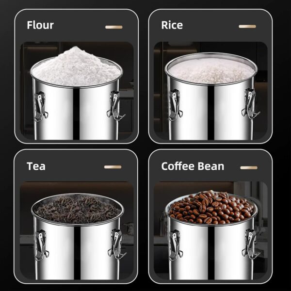 6‑Litre 304 Stainless Steel Airtight Container with Lock Clips - Image 2