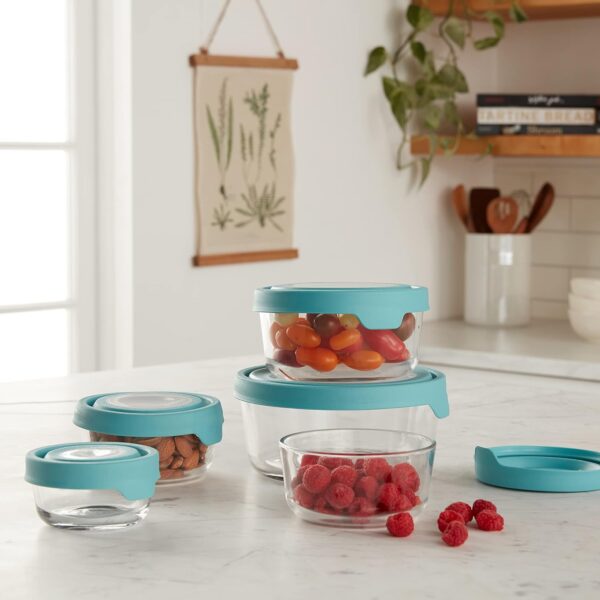 Anchor Hocking TrueSeal 10‑Piece Mineral Blue Glass Food Storage - Image 5