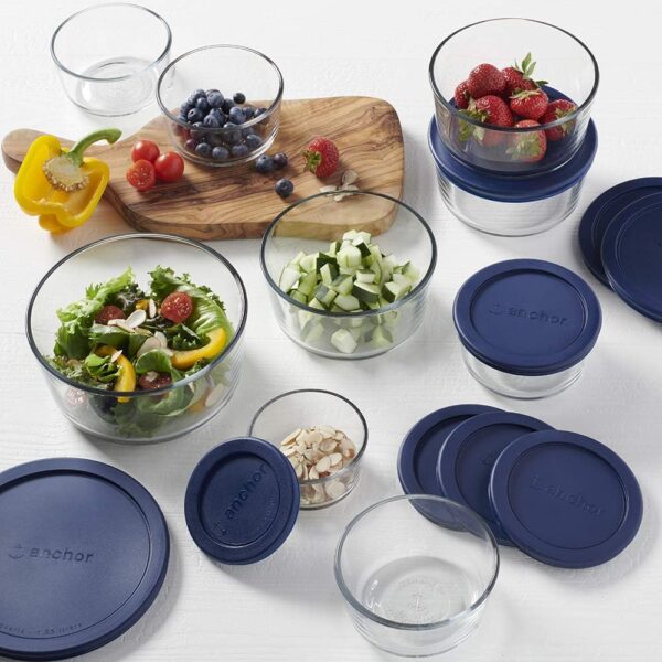 Anchor Hocking SnugFit 18‑Piece Glass Storage Containers with Lids - Image 3