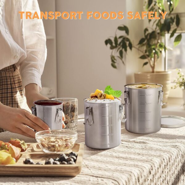 Compact Stainless Steel Airtight Canister Trio for Small Kitchens - Image 7