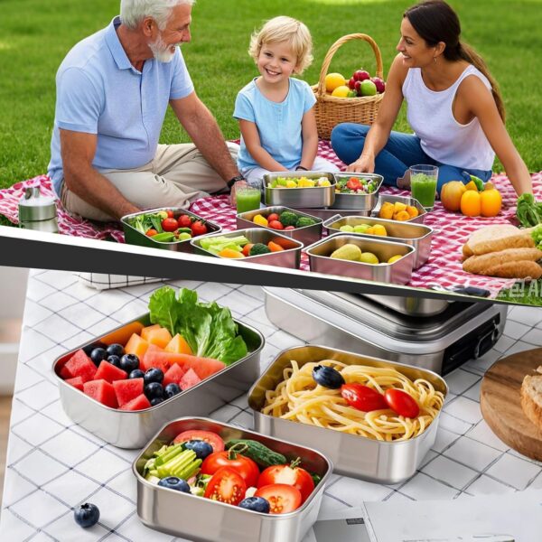 Palksky Stainless Steel Food Containers 10‑Piece 20 oz Set - Image 5