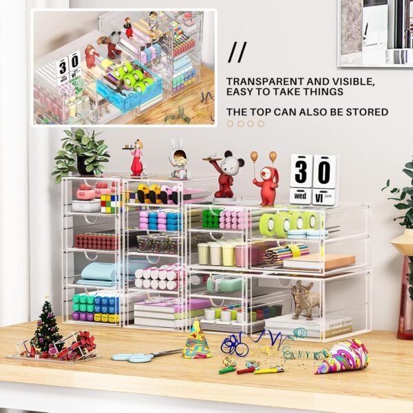 Dustproof Clear Acrylic 16‑Drawer Makeup & Office Organizer - Image 6