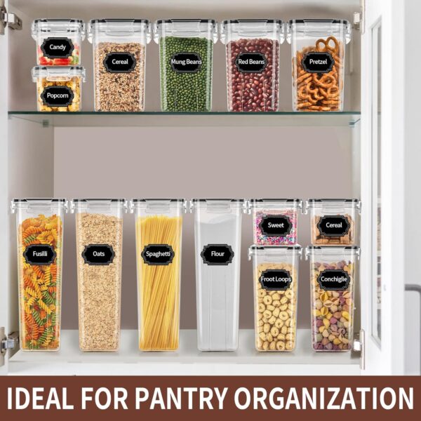 PRAKI 24‑Piece BPA‑Free Airtight Pantry Canisters with Labels & Marker - Image 5
