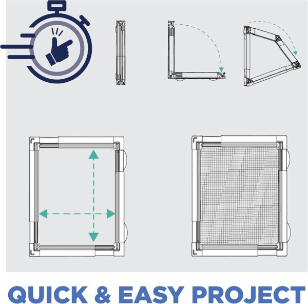 Custom Window Screen Replacement Kit, Adjustable Frame and Mesh - Image 4