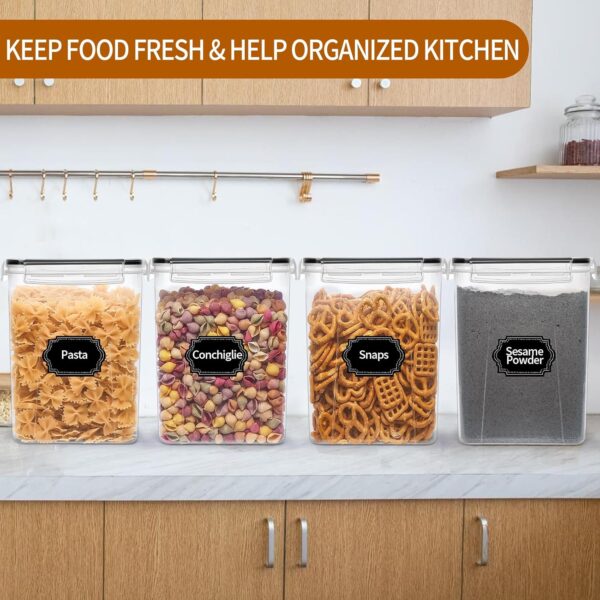 4‑Pack 5.2L Airtight BPA‑Free Pantry Containers with Labels & Marker - Image 6