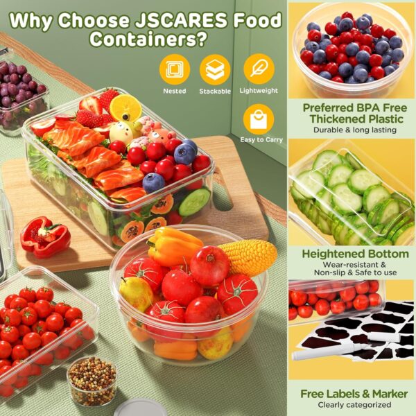 40‑Piece Airtight Food Storage Set with Leak‑Proof Lids, Labels & Pen - Image 4