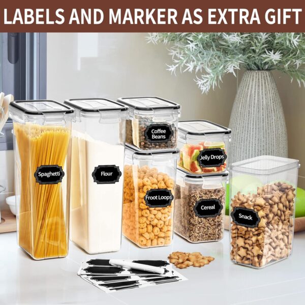 PRAKI 24‑Piece BPA‑Free Airtight Pantry Canisters with Labels & Marker - Image 6
