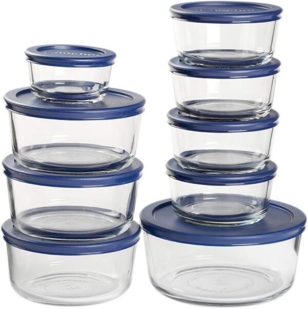 Anchor Hocking Glass Storage Containers With Glass Lids