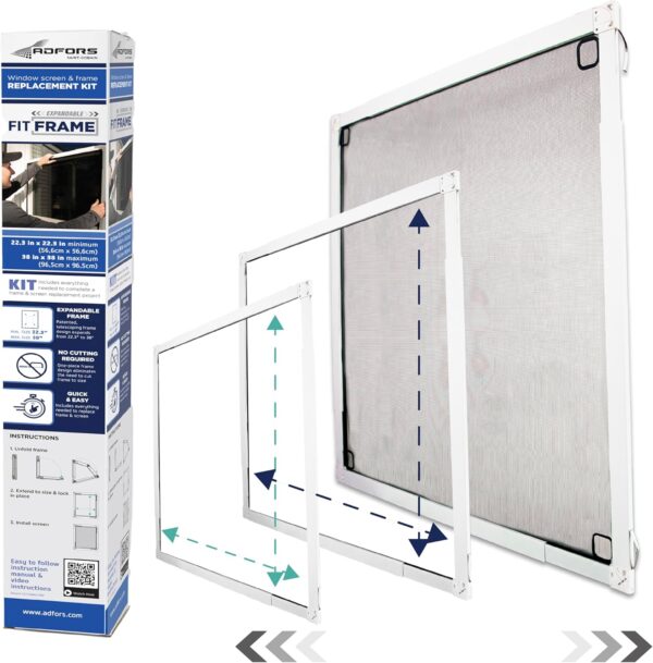 Window Screen Replacement Kit With Frame