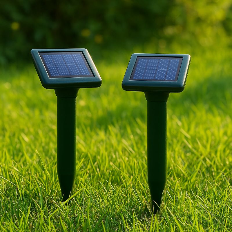 10 Pack Solar Snake & Rodent Deterrent Stakes for Yard & Garden