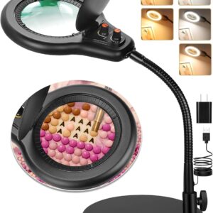 30x Magnifying Glasses With Light And Stand