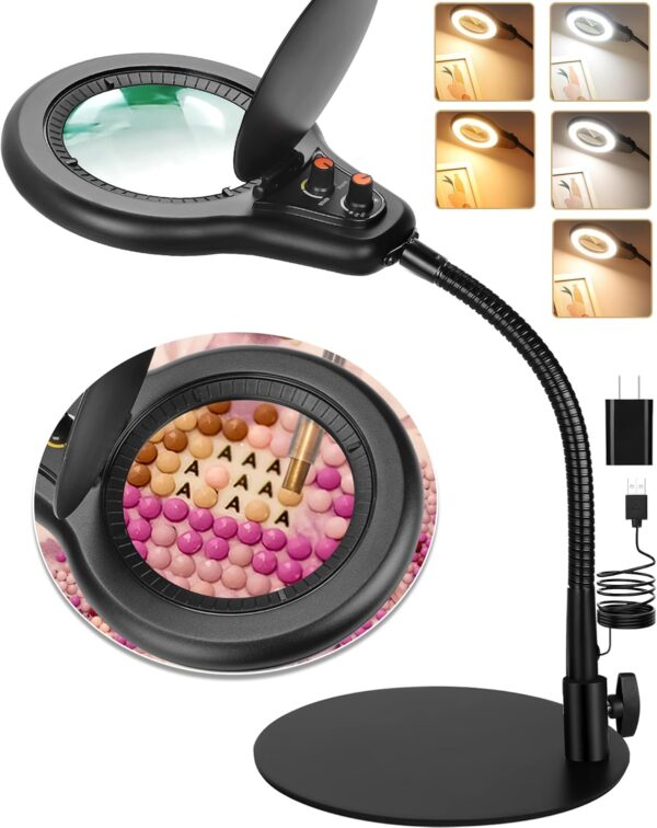 30x Magnifying Glasses With Light And Stand