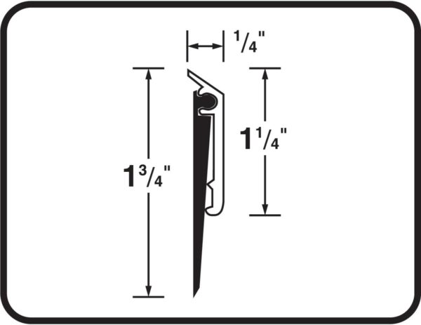 M‑D Heavy‑Duty 36″ Bronze Aluminum Door Sweep with Rubber Seal - Image 3