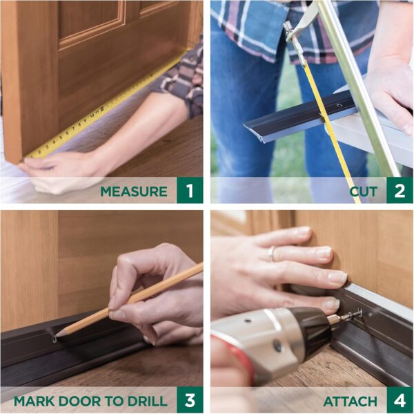 M‑D Heavy‑Duty 36″ Bronze Aluminum Door Sweep with Rubber Seal - Image 7