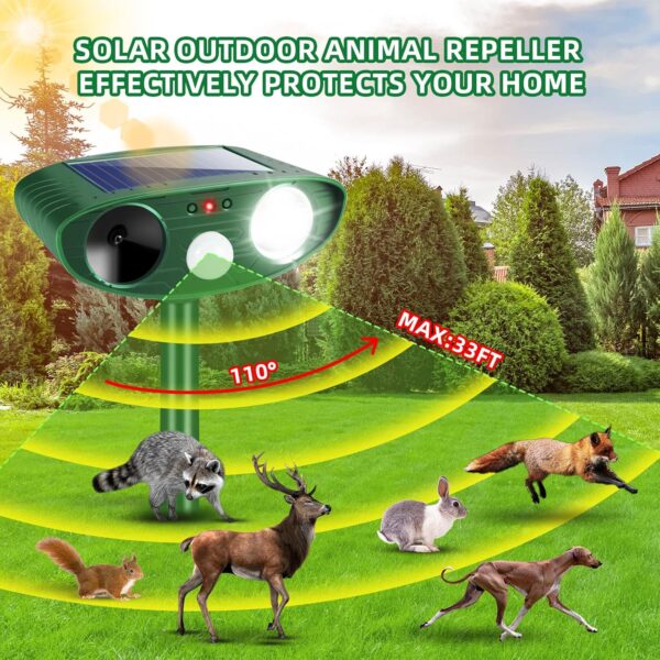 2025 Upgraded Outdoor Cat Repellent With Ultrasonic Protection - Image 2
