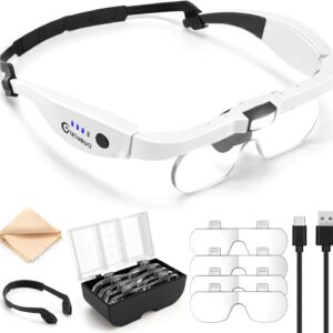 30x Magnifying Glasses With Light And Stand