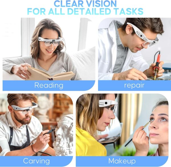 GUOUBUO Rechargeable Head Magnifying Glass with Light 1.5X–5.0X - Image 7