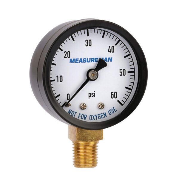 MEASUREMAN 2-inch Pool Filter Pressure Gauge, 0 to 60 psi, 1/4 inch NPT Lower Mount, Two Pack - Image 3
