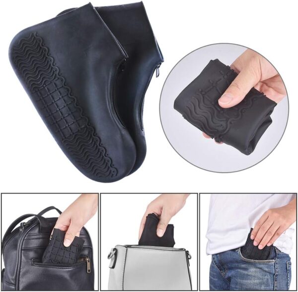 Waterproof Reusable Zippered Shoe Covers, Non-Slip Rain Overshoes for Adults and Kids - Image 5