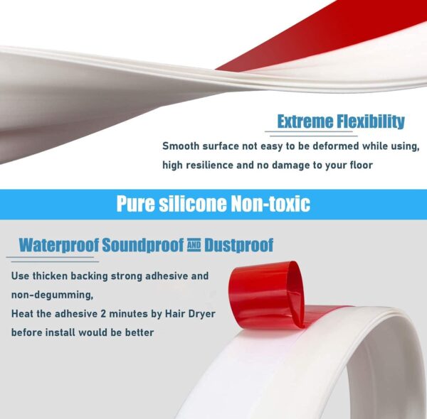 Extra-Wide 3" Door Draft Stopper, 39" Adjustable Seal for Large Gaps - Image 4