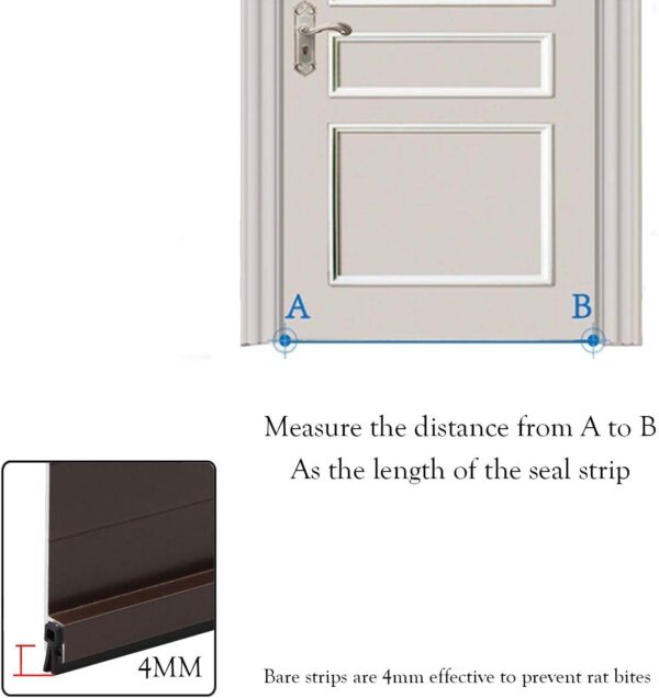 36” Rodent-Proof Aluminum Door Sweep with Rubber Seal - Image 6