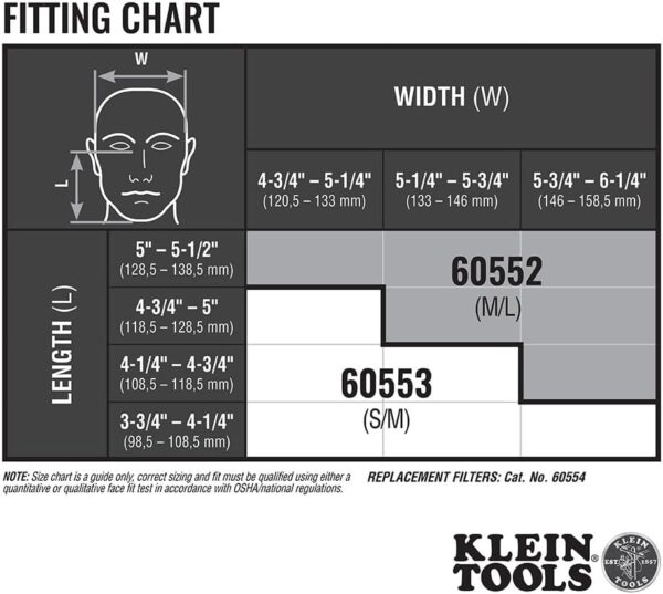 Klein Tools 60553 P100 Half‑Mask Respirator S/M - Image 3
