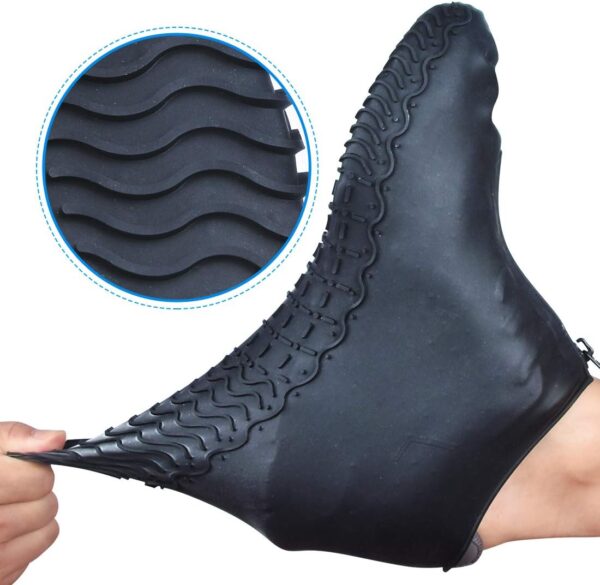 Waterproof Reusable Zippered Shoe Covers, Non-Slip Rain Overshoes for Adults and Kids - Image 4