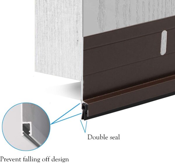 36” Rodent-Proof Aluminum Door Sweep with Rubber Seal - Image 5