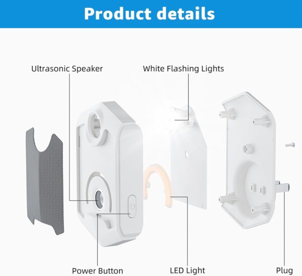 1-Pack Ultrasonic Pest Repeller Plug-In with Night Light - Indoor Electronic Repellent - Image 2