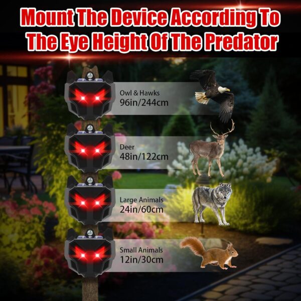 4-Pack Solar Predator Lights and Motion Animal Repeller for Coops, Yards, and Farms - Image 7