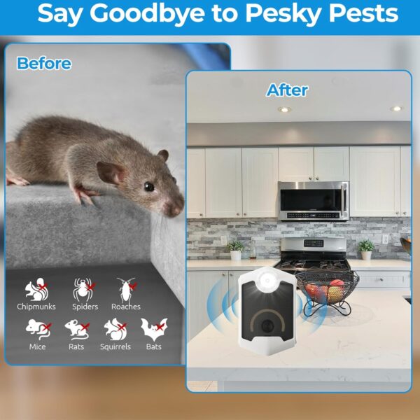 1-Pack Ultrasonic Pest Repeller Plug-In with Night Light - Indoor Electronic Repellent - Image 6