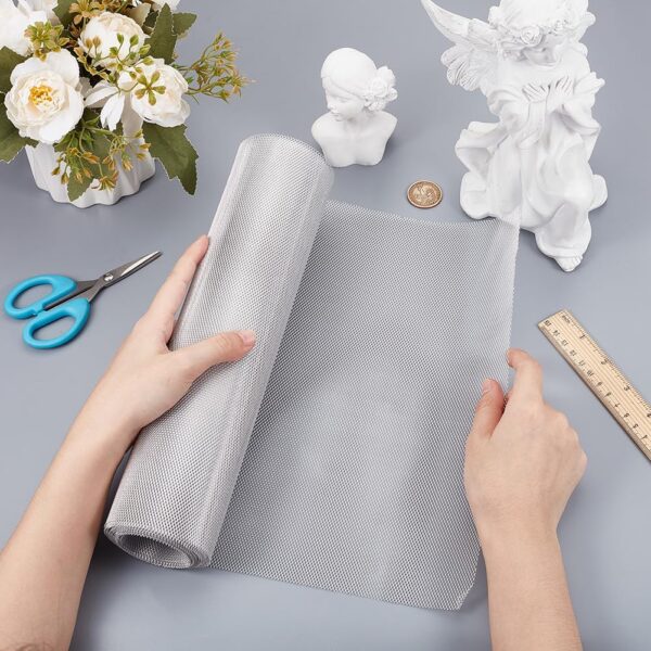 OLYCRAFT White Aluminum Sculpting Mesh, 12" × 9.8' - 0.25 mm Thick - Image 3