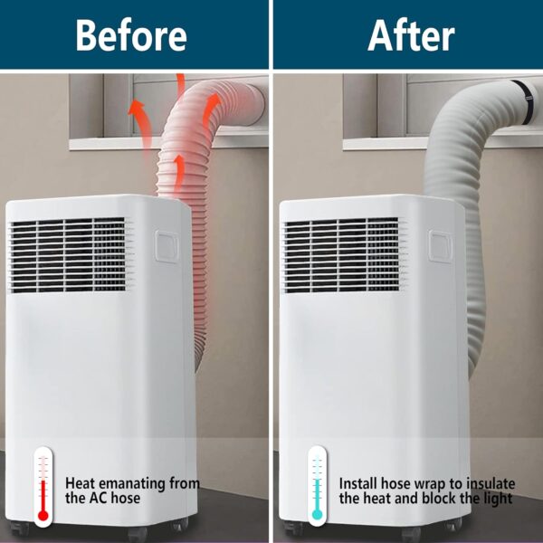 Insulated AC Hose Cover Wrap for 5 & 5.9 Inch Portable AC Vents - Image 5