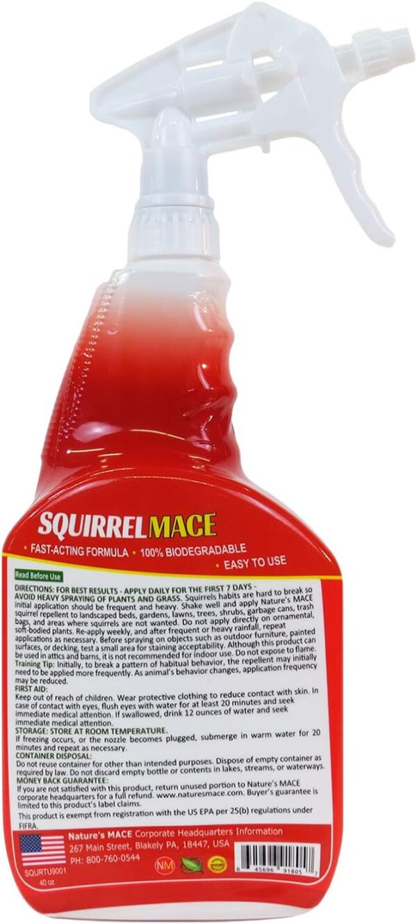 Nature’s MACE 40 oz Squirrel and Chipmunk Repellent Spray - Image 2