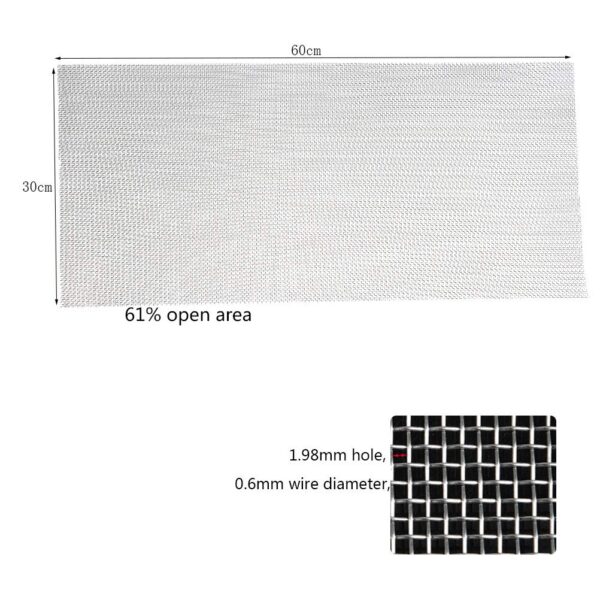 TIMESETL 304 Stainless Steel 10-Mesh Wire Sheet, 12 x 24 inches - Image 2