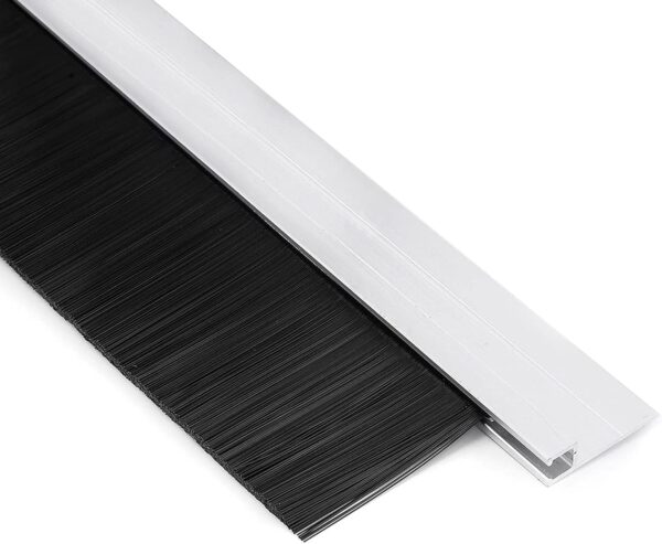 Door Sweep H‑Shape Aluminum Base with 3.94 in Nylon Brush Seal - Image 3