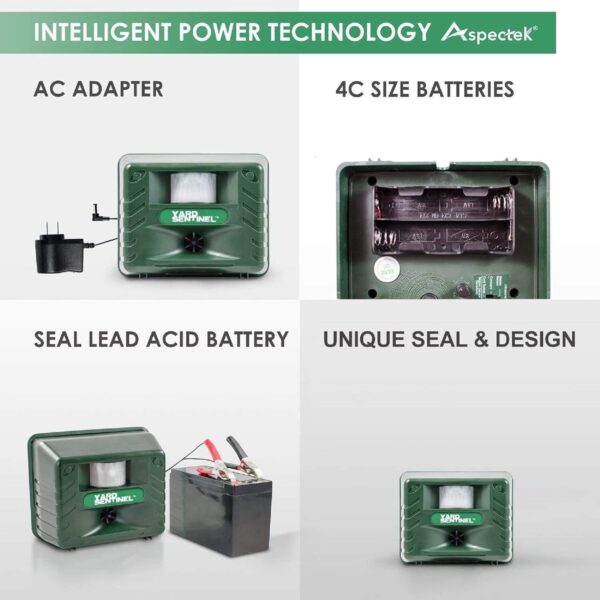 ASPECTEK Yard Sentinel Ultrasonic Animal Repeller with Motion Sensor - Image 2