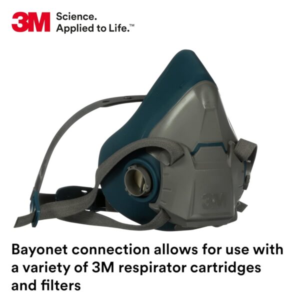 3M Rugged Comfort Half Facepiece Reusable Respirator 6503 - Image 3