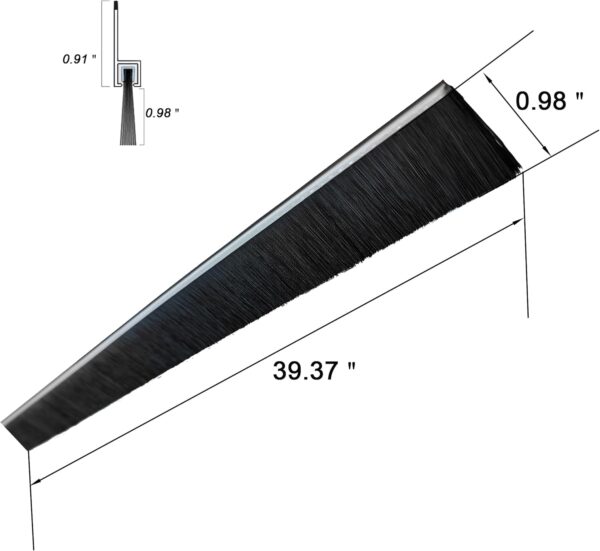 Garage Door Brush Seal Roll‑Up Kit – 4 Sets - Image 2