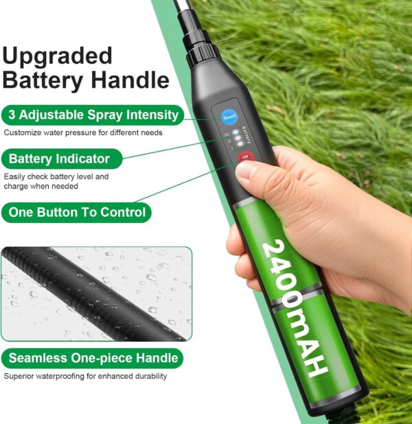 23.6 inch Battery Powered Sprayer Wand with Telescopic Lance - Image 4