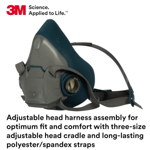 3M Rugged Comfort Half Facepiece Reusable Respirator 6503 - Image 5