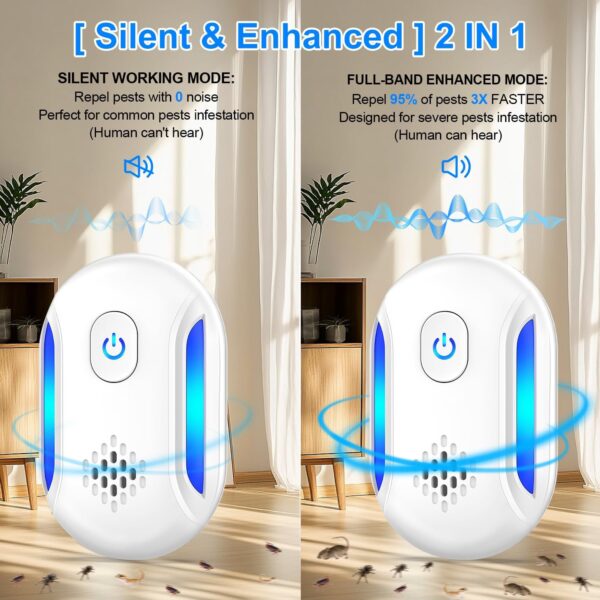 Upgraded 2025 Ultrasonic Repellent for Bugs, Mice, Roaches and Spiders (6-Pack) - Image 5