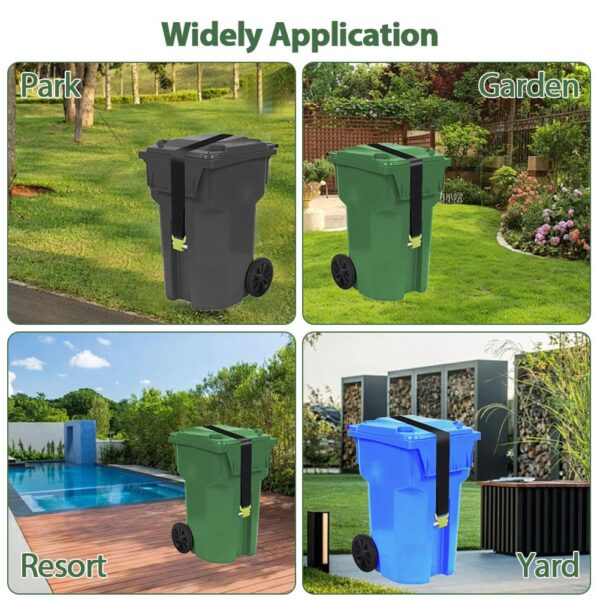 Trash Can Lid Locks, Bear-Resistant Trash Can Strap for Raccoons and Wind - Image 6