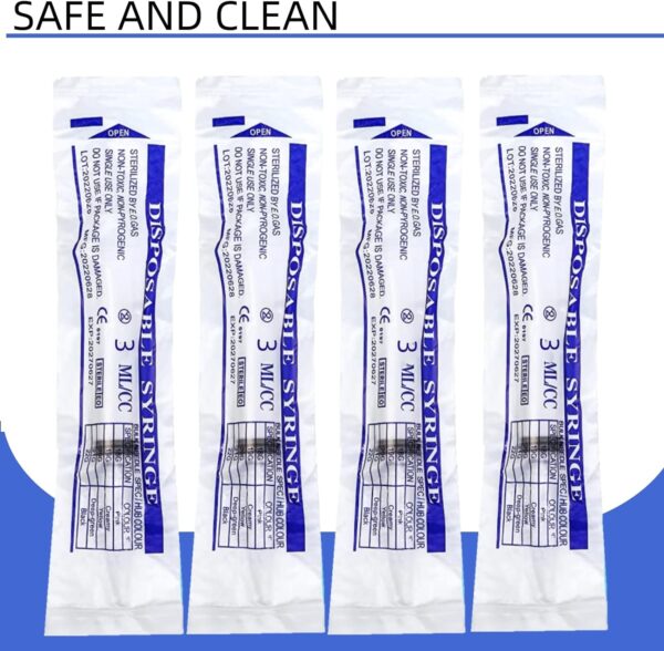100‑Pack Disposable 3 mL/cc Lab Syringes with 23 Ga 1″ Needle Luer Lock - Image 5